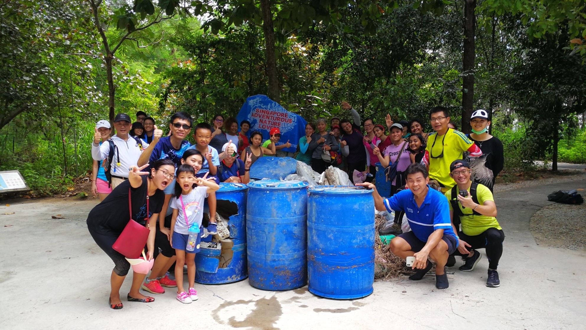 We collected 420kg of trash | Save the Seas: Coastal Clean Up at Coney Island, Singapore