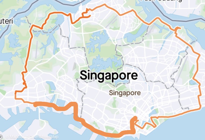 Cycling one whole round Singapore – 113km+ and almost 11hrs of ride