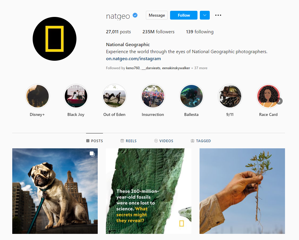National Geographic on Instgram